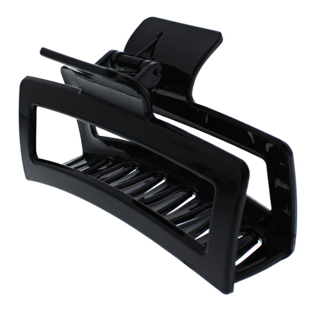 12cm Large Rectangular Glossy Finish Non-Slip Inner Teeth Hair Claw Clip