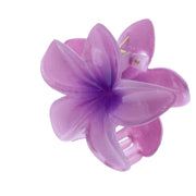 8cm Assorted Shiny Double Sided Hawaiian Flower Hair Clamps