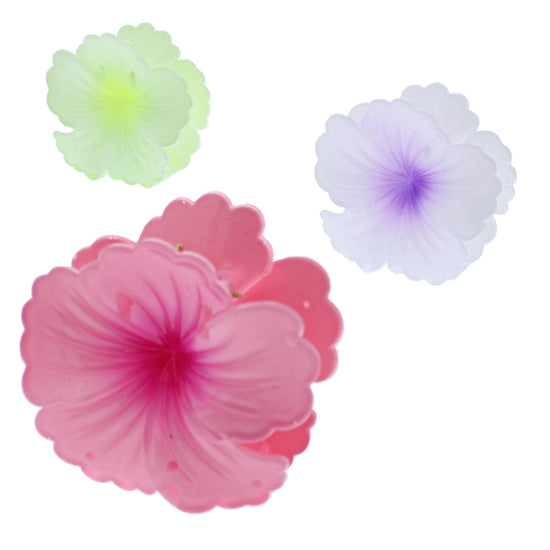 8cm Hawaiian Hibiscus Flower Hair Clips