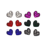 3.2cm Stone Heart Shaped Mini Hair Claw Clips