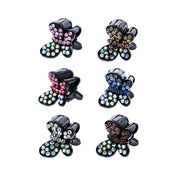 2cm Assorted Mini Butterfly Crystal Stone Hair Claw Clips