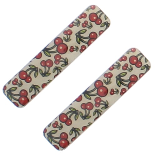 Pair of 5cm Cherry Barrettes