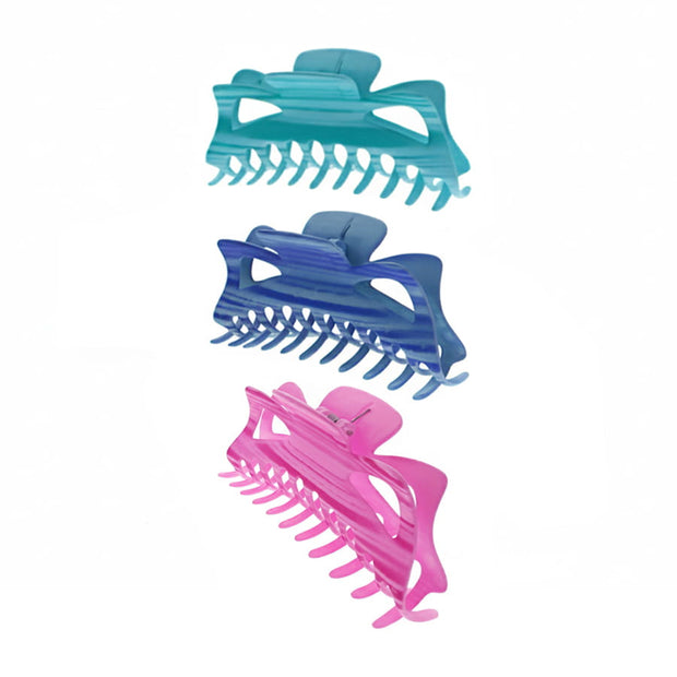 Assorted Pastel Shaded 13.6cm Large Claw Clips