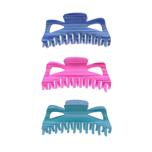 Assorted Pastel Shaded 13.6cm Large Claw Clips