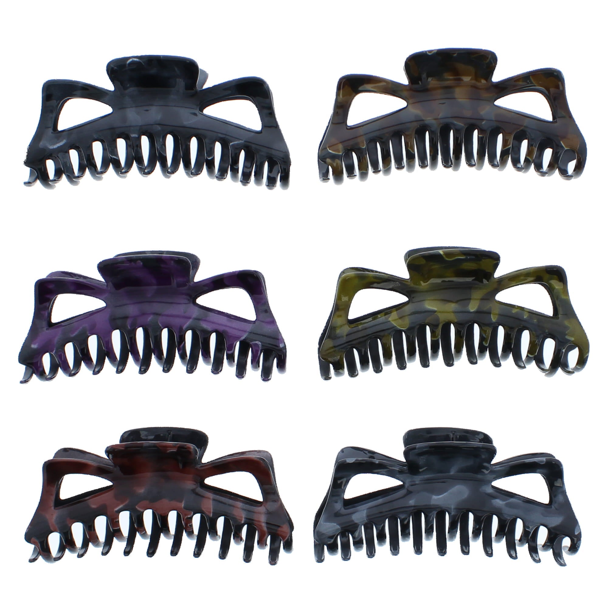 Assorted Two Tone Shaded 13.6cm Large Claw Clips