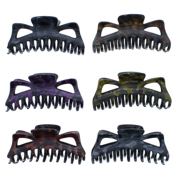 Assorted Two Tone Shaded 13.6cm Large Claw Clips