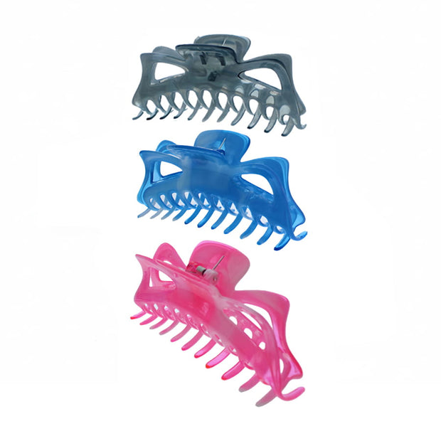 Assorted Pastel Translucent 13.6cm Large Claw Clips