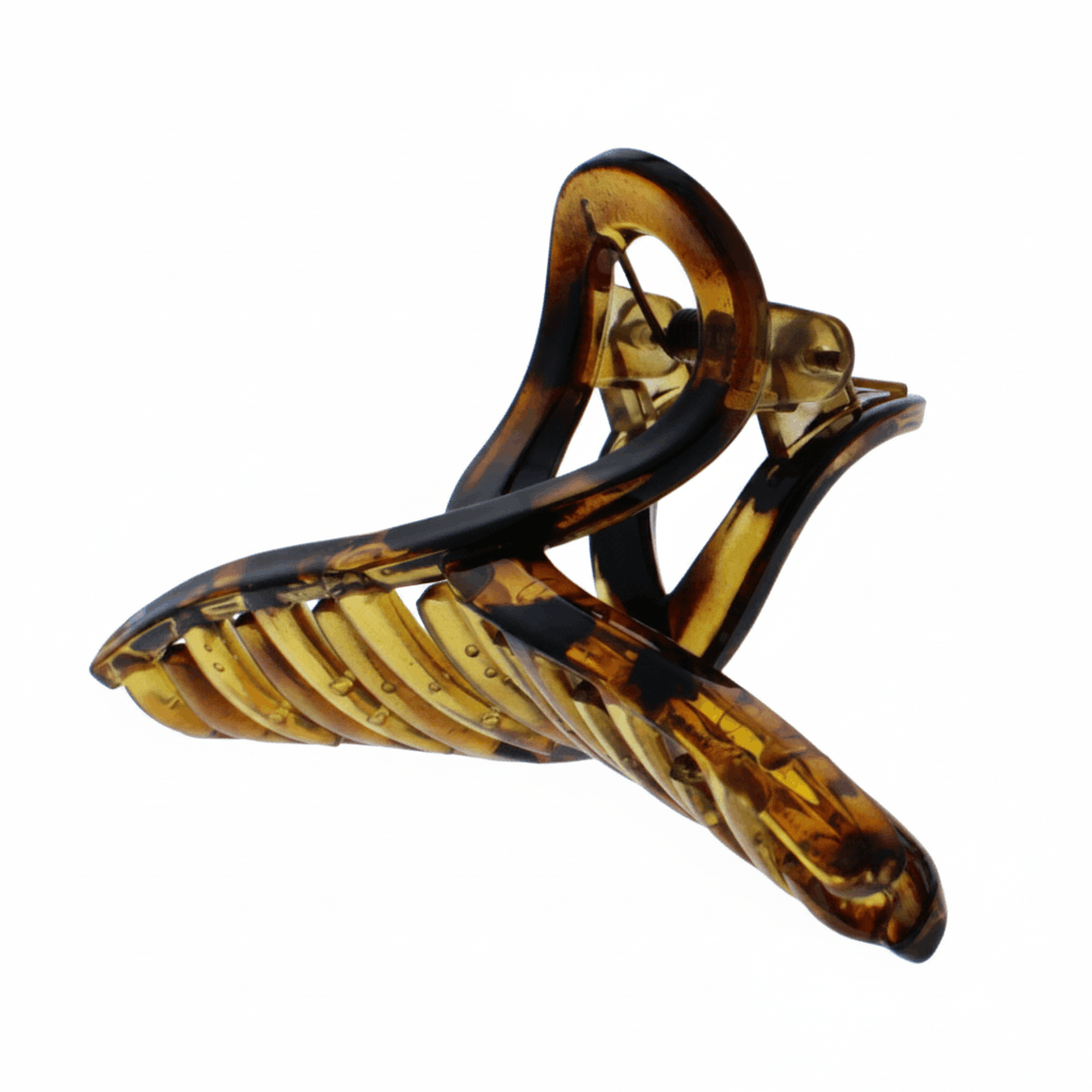 10cm Glossy Cross Loop Infinity Twisted Hair Claw Clips