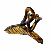 10cm Glossy Cross Loop Infinity Twisted Hair Claw Clips