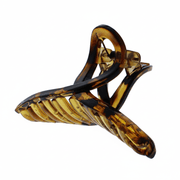 10cm Glossy Cross Loop Infinity Twisted Hair Claw Clips