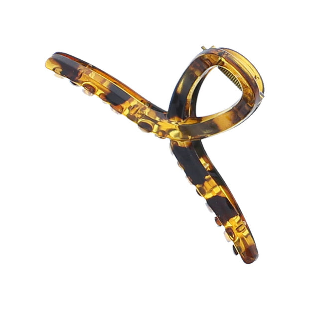 10cm Glossy Cross Loop Infinity Twisted Hair Claw Clips