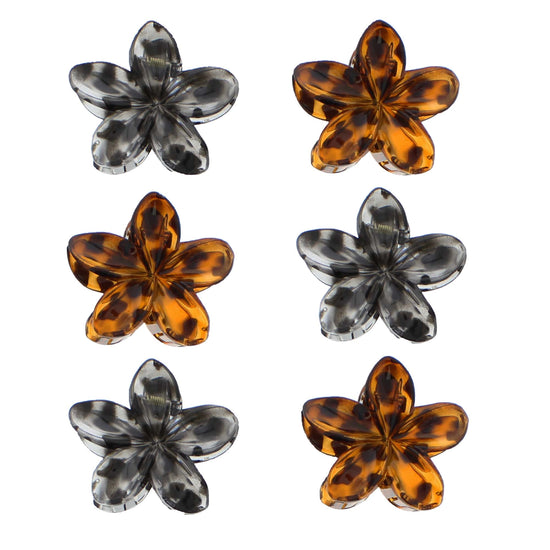 8cm Double Sided Hawaiian Flower Hair Clips