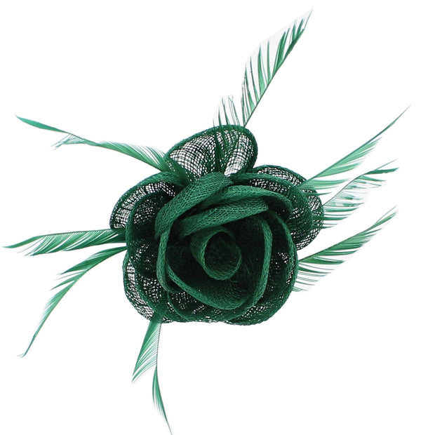 Fascinator On Concord Clip & Brooch Pin (Diameter 9cm, Height 4.5cm)