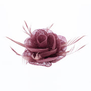 Fascinator On Concord Clip & Brooch Pin (Diameter 9cm, Height 4.5cm)