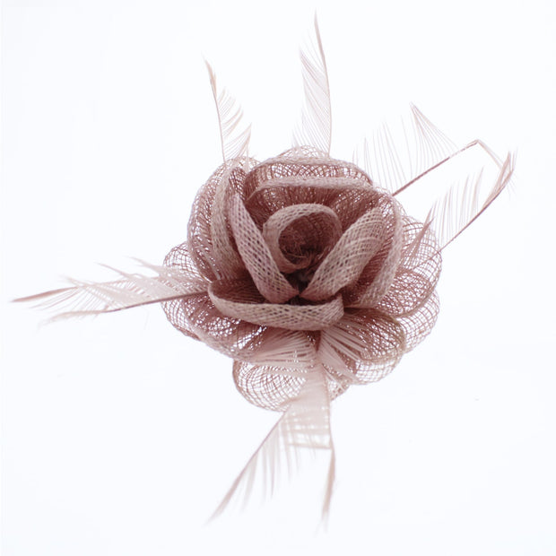 Fascinator On Concord Clip & Brooch Pin (Diameter 9cm, Height 4.5cm)