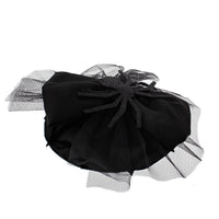 Glitter Spider Fascinator with Lace & Satin Bow