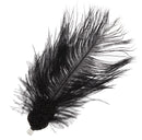 Feather Fascinator with Black Pearl Beaded