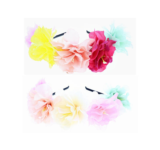 Multicolour Flower Hair Aliceband