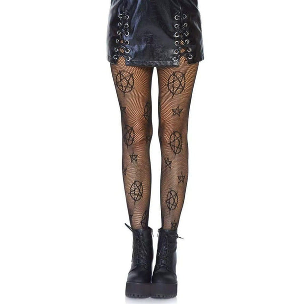 Pentagram Fishnet Tights