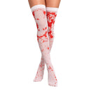 White Blood Splatter Thigh High Stockings