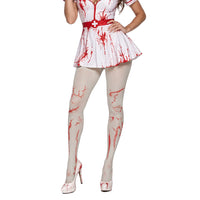 White Blood Splatter Stretch Full Tights
