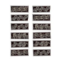 Set of 12 Henna Paste Stencils - Design 3