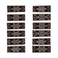 Set of 12 Henna Paste Stencils - Design 4