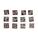 Set of 12 Henna Paste Stencils - Design 7