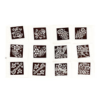 Set of 12 Henna Paste Stencils - Design 7