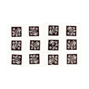 Set of 12 Henna Paste Stencils - Design 8