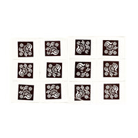 Set of 12 Henna Paste Stencils - Design 8