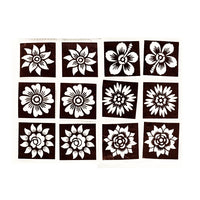 Set of 12 Henna Paste Stencils - Design 10