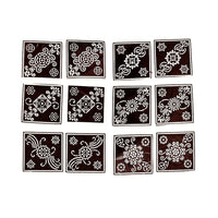 Set of 12 Henna Paste Stencils - Design 9