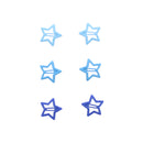 Set of 6 pcs Cute Colorful Star & Flower Hair Clip Set