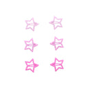 Set of 6 pcs Cute Colorful Star & Flower Hair Clip Set