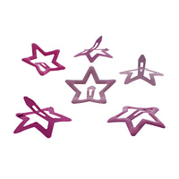 Set of 6 Cute Colorful Star Hair Clip Set