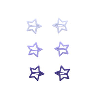 Set of 6 pcs Cute Colorful Star & Flower Hair Clip Set