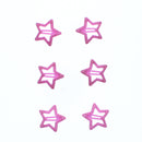 Set of 6 Glitter Colorful Star &  3cm Hair Snapclip
