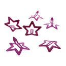 Set of 6 Glitter Colorful Star Hair Snapclips