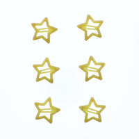 Set of 6 Glitter Colorful Star &  3cm Hair Snapclip