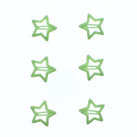 Set of 6 Glitter Colorful Star &  3cm Hair Snapclip