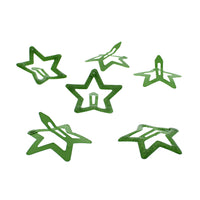 Set of 6 Glitter Colorful Star Hair Snapclips