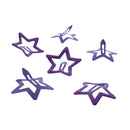 Set of 6 Glitter Colorful Star Hair Snapclips