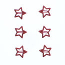 Set of 6 Glitter Colorful Star &  3cm Hair Snapclip