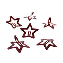 Set of 6 Glitter Colorful Star Hair Snapclips