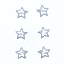 Set of 6 Glitter Colorful Star &  3cm Hair Snapclip