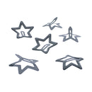 Set of 6 Glitter Colorful Star Hair Snapclips