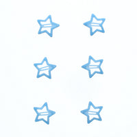 Set of 6 Glitter Colorful Star Hair Snapclips