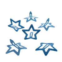 Set of 6 Glitter Colorful Star Hair Snapclips