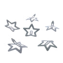 Set of 6 Glitter Colorful Star Hair Snapclips